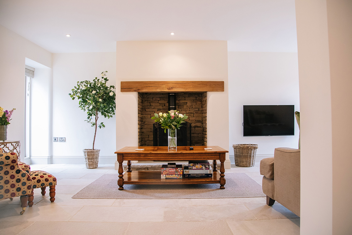 Living room in The Cottage at Further Harrop Farm Accommodation in the Peak District